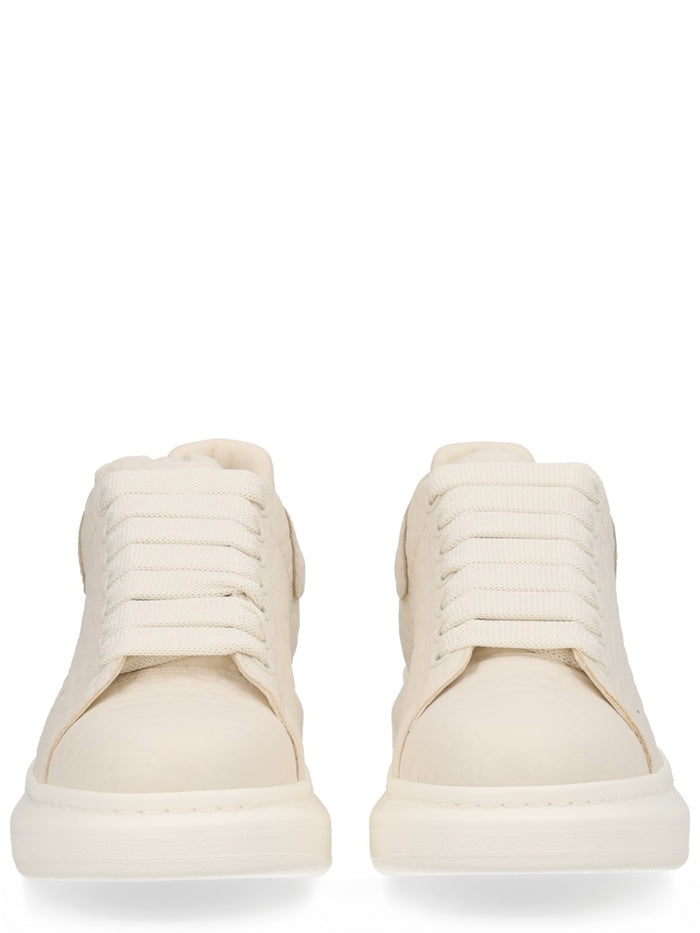 Alexander Mcqueen White Silk Sneakers