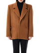 Saint Laurent Camel Wool Short Coat