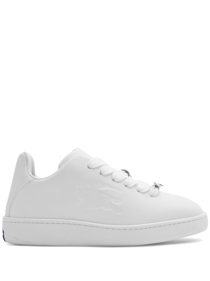 Burberry White Leather Box Sneakers