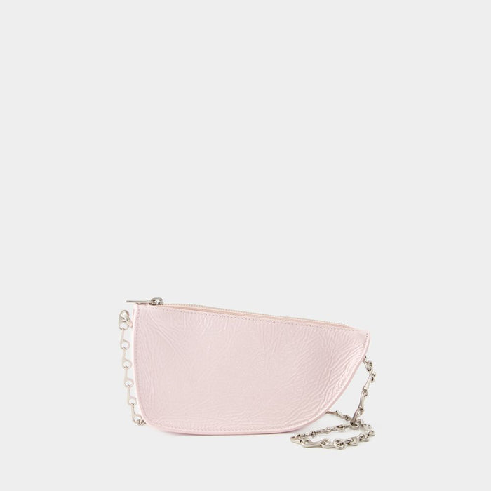Burberry Pastel Pink Leather Micro Shield Shoulder Bag