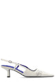 Burberry Chisel Pumps In White Leather