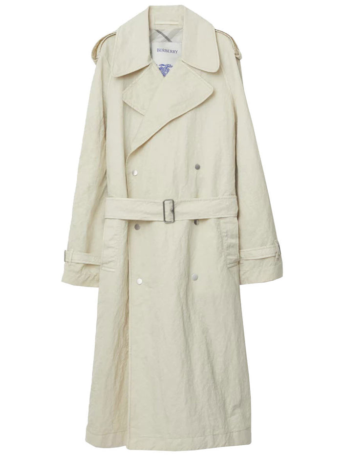 Burberry Nude Long Cashmere Trench Coat