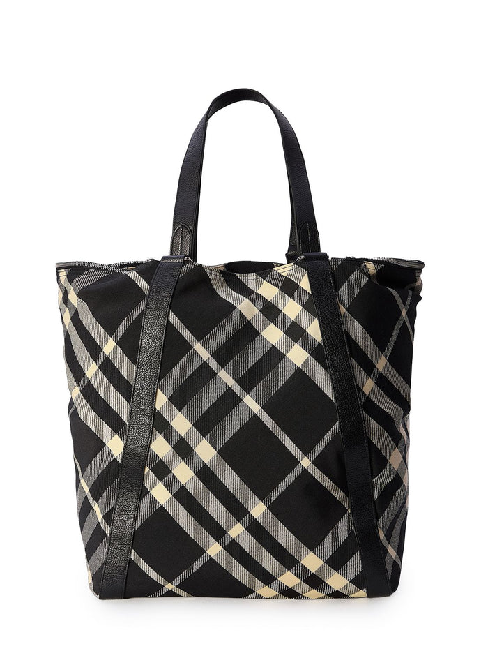 Burberry Embroidered Fabric Festival Shopping Bag