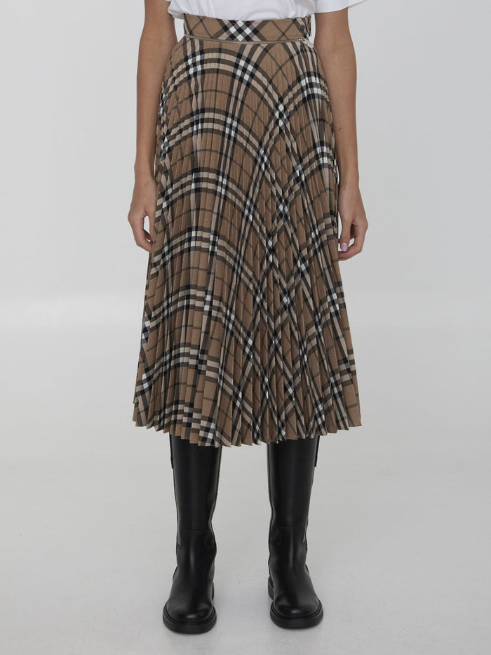 Burberry Embroidered Polyester Blend Skirt