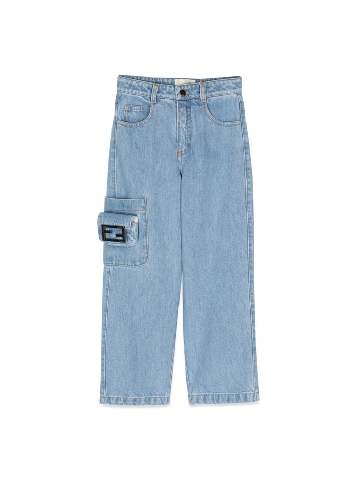 Fendi Wide Denim Pants