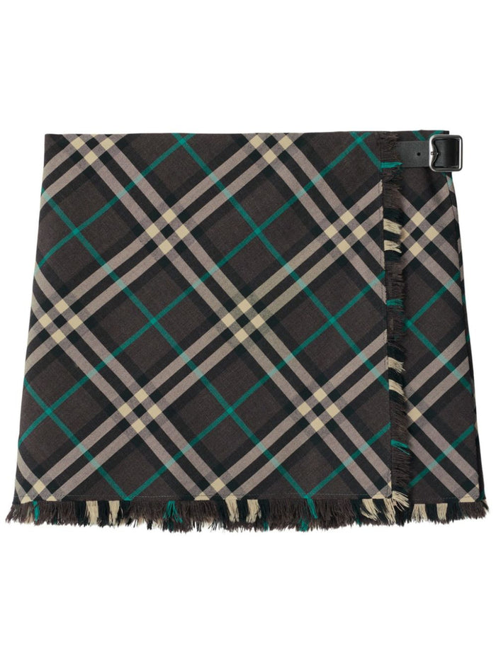 Burberry Embroidered Polyester Blend Mini Skirt
