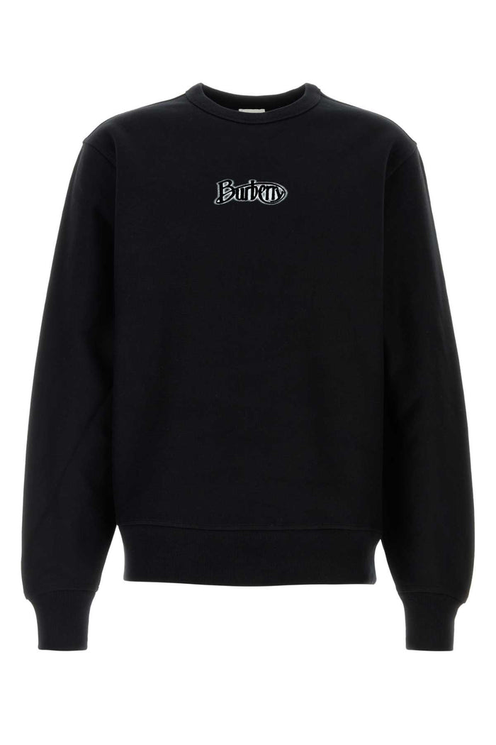 Burberry Black Cotton Blend Sweatshirt