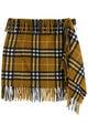 Burberry Wool And Cashmere Check Scarf Style Skirt