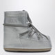 Moon Boot Silver Icon Low Boots With Glitter
