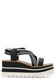 Stella Mccartney Two-Tone Fabric Sneak Elyse Sandals