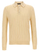 Zanone Braided Wool Polo Shirt