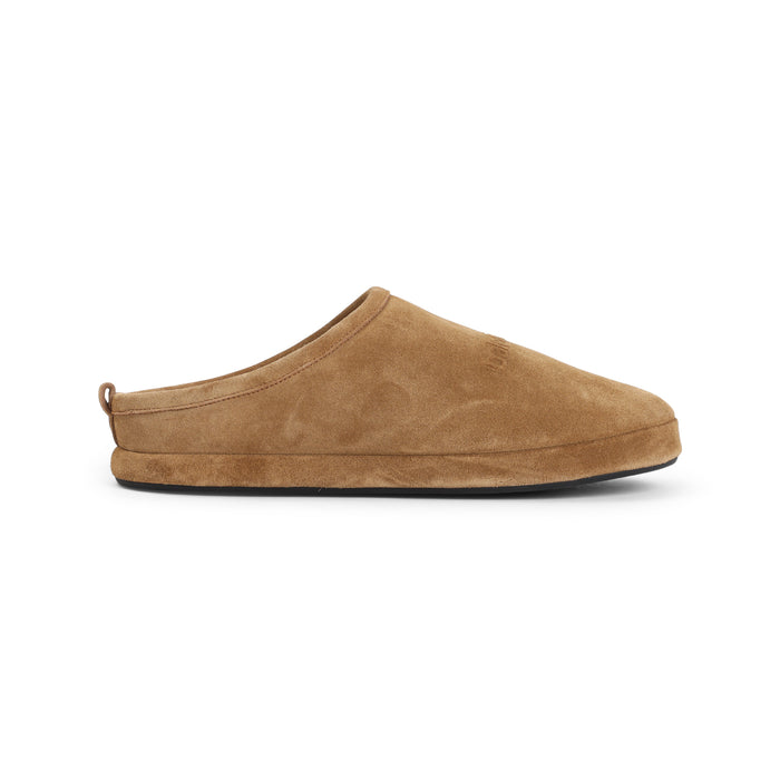 Balenciaga Camel Suede Alaska Ankle Slippers