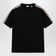 Burberry Black T-Shirt With Checkered Pattern Detail