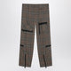Burberry Cargo Pants Check Pattern In Silk Blend