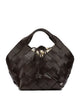 Dragon Difussion Brown Cow Leather Handbag