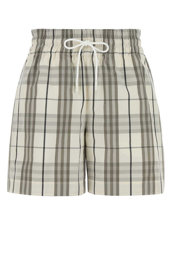 Burberry Embroidered Poplin Shorts