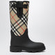 Burberry Tall Black Marsh Stamp Rubber Boots