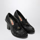 Burberry Cadet Black Leather Loafers With Heel