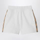 Burberry White Shorts With Check Trims