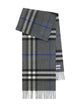 Burberry Marlborugh Grey Wool Scarf