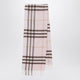 Burberry Pink Cashmere Scarf With A Checked Pattern