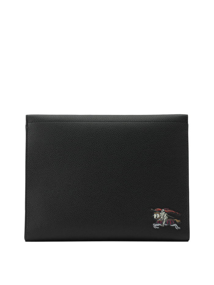Burberry Black Calf Leather Pouch