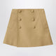 Burberry Sand-Colored Cotton Trench Skirt