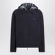 Burberry Blue Reversible Cotton Jacket With Check Pattern