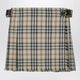 Burberry Beige Wool Mini Kilt With Check Pattern