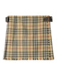 Burberry Check-Fringed Mini Skirt