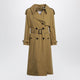 Burberry Double-Breasted Trench Coat In Cotton Blend Brown