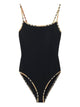 Burberry Sylvia Black Swimsuit With Camel Check