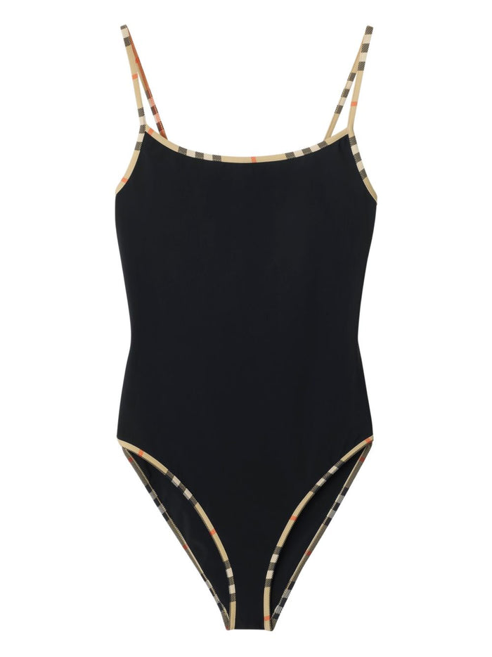 Burberry Check Trim Swimsuit