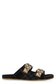Burberry Urchin Sandals In Suede Check