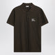 Burberry Dark Green Cotton Polo Shirt With Ekd