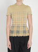 Burberry Stretch Cotton T-Shirt With Shaded Check