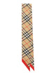 Burberry Sand Check Silk Skinny Foulard