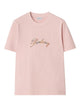 Burberry T-Shirt With Check Cursive Logo