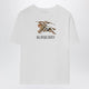 Burberry White Cotton T-Shirt With Ekd Check