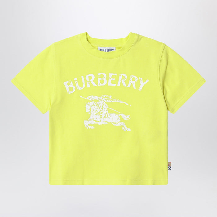 Burberry Lemon Yellow Cotton T-Shirt With Ekd