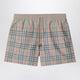 Burberry Beige Swim Shorts With Faded Check Pattern