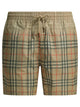 Burberry Check Beige Polyester Swim Shorts
