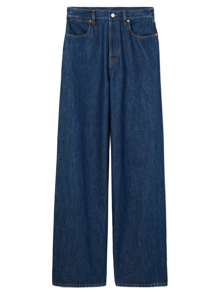 Gucci Wide-Leg Denim Trousers