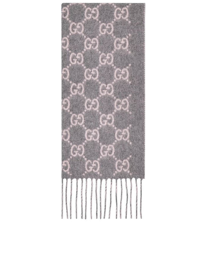 Gucci Embroidered Cashmere Reversible Scarf