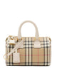 Burberry Mini Vintage Check Bowling Bag In Coated Cotton Beige