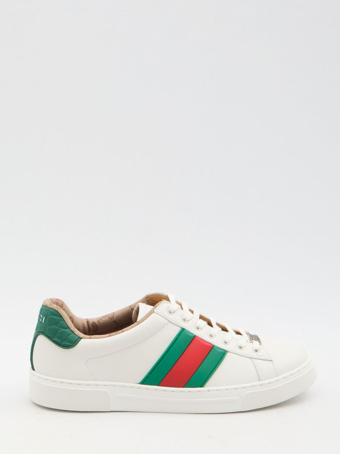 Gucci Ace Leather Low-Top Sneakers