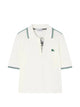 Burberry Cropped Check Cotton Pique Polo Shirt