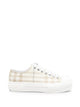 Burberry Jack Large Check Sneakers - - Nylon - Ivory