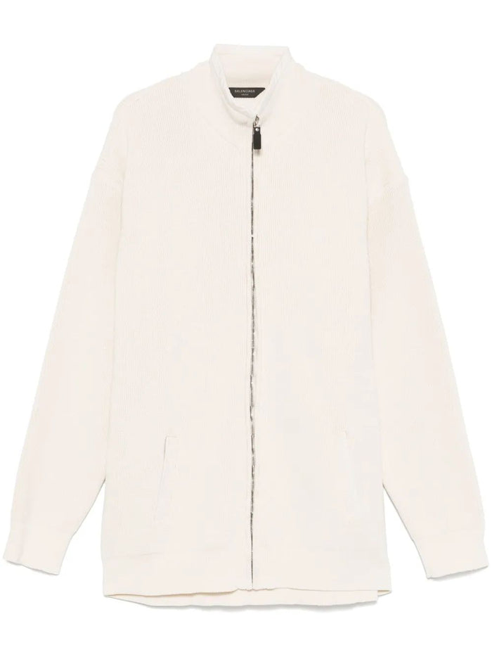 Balenciaga Cream Cotton And Polyester Sweater