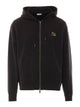 Burberry Black Zip Check Knight Stamp Hoodie